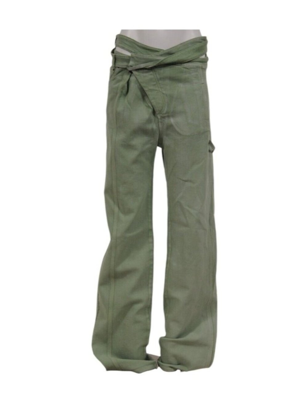 Ottolinger ISKO Signature Wrap Sz Jeans Large Pistachio Green White Paint